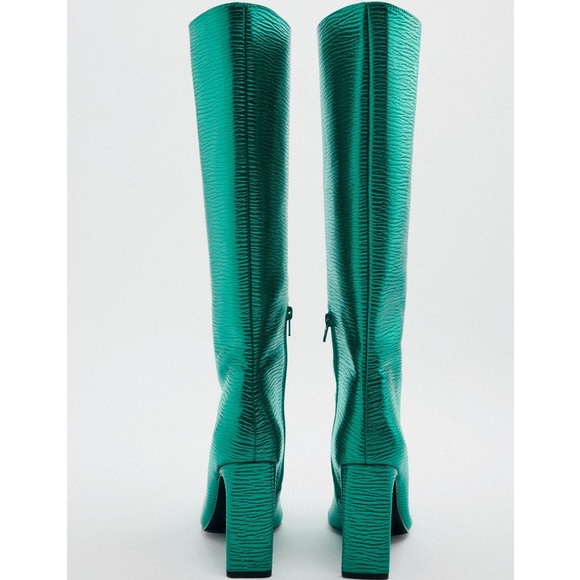 Zara LAMINATED HEELED BOOTS - Picture 11 of 15